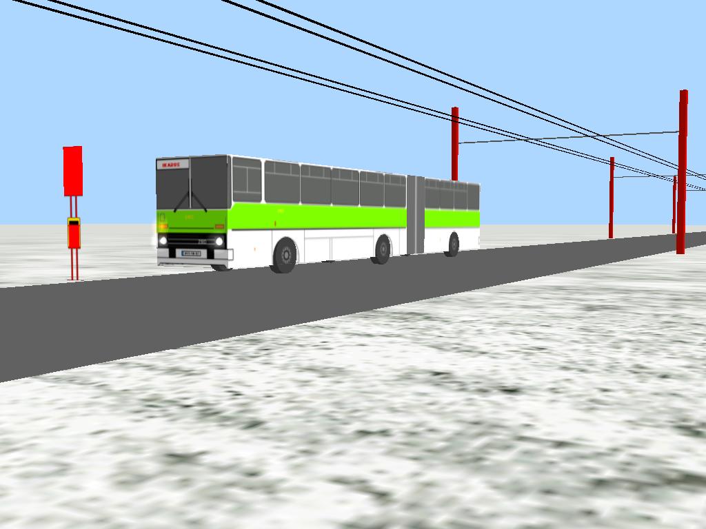 Pred koncom GO - autobus prve jazd na skobnom okruhu v Noviese