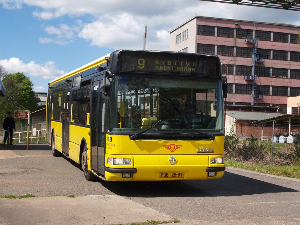 Renault - city bus ev..: 148 v zastvce Rybitv, zadn brna