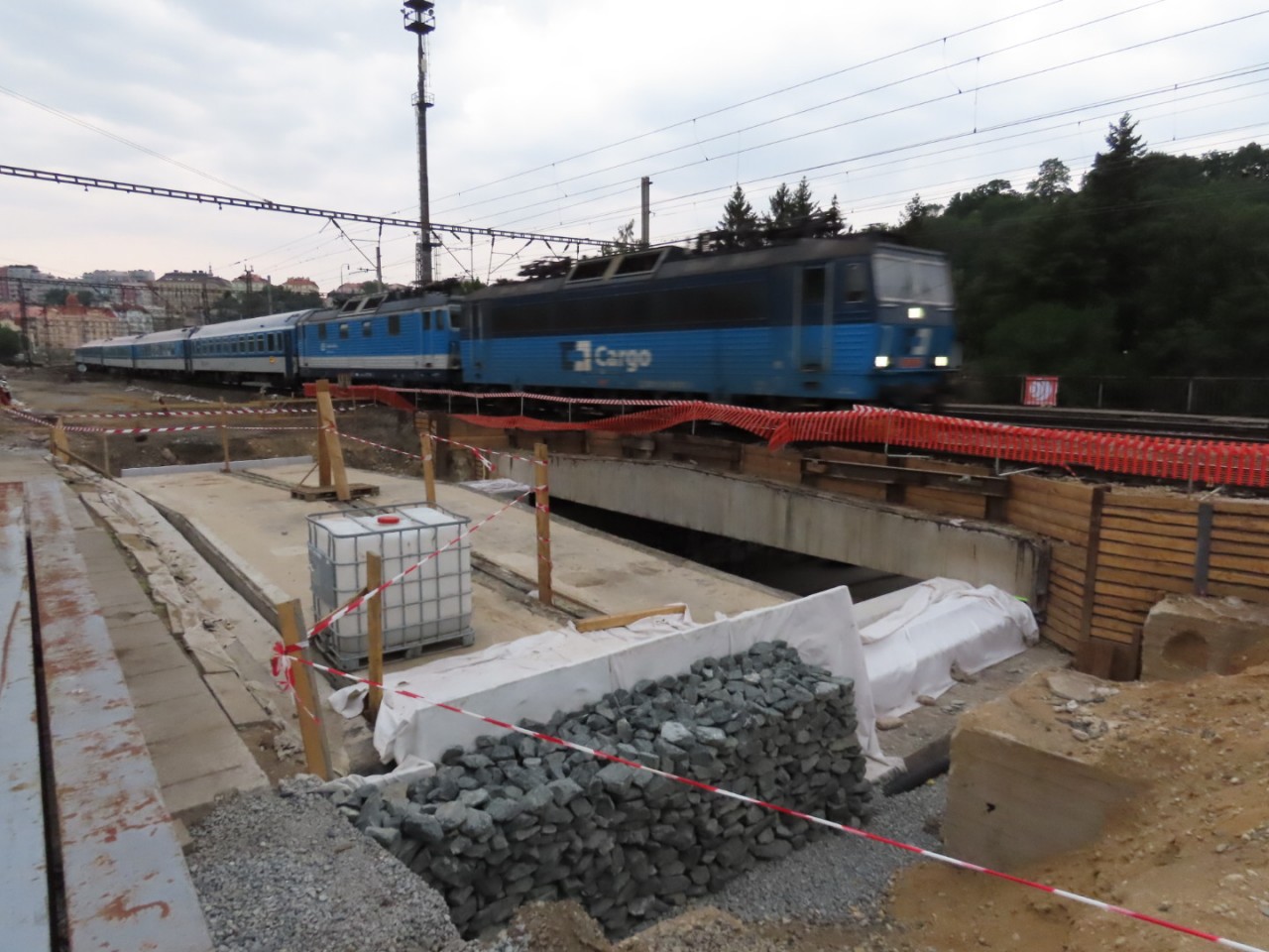 Most mal Otakarova a Cargonaut v ele vlaku D 1.7.2019