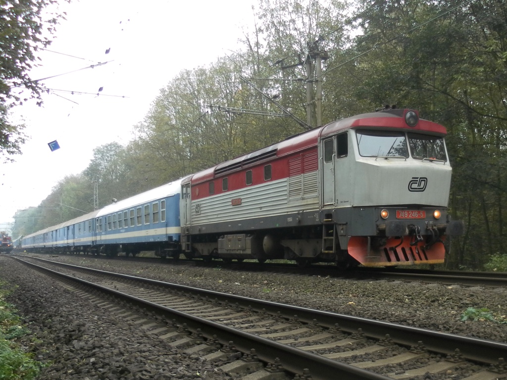 749.246, nehodov vlak, odb. Odra, podzim 2011
