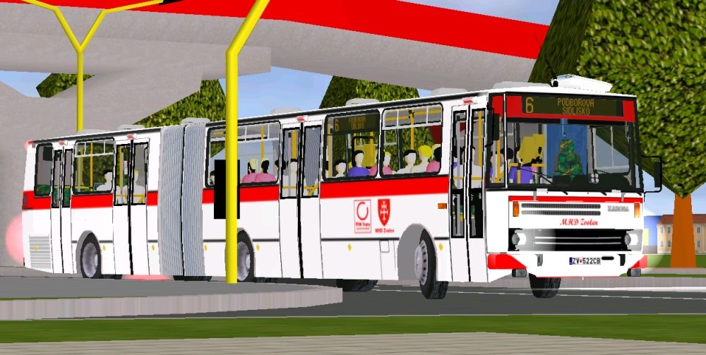 Jeden z dvoch k�bov�ch autobusov MHD ZV, Karosa B741.1916 