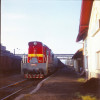 T669.1110 LD Zdice, cca 1985 na postrku Pn vlaku v zast. Krlv Dvr.