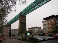 Ocelový most v centru Redondely na už dávno přeloženém úseku trati směrem na O Porriño.
