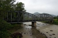 Most na první odbočné trati Wama - Moldoviţa přes řeku Moldoviţu.