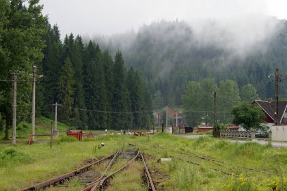 Konec tratě v Putně, dále jsou již jen hluboké lesy…